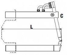 TECNA 4855 Верхнее изогнутое плечо 250мм (тип С) для клещей 3321, 3322